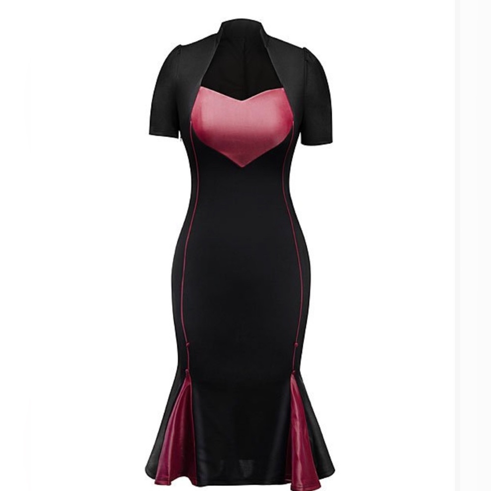 Black and red dress